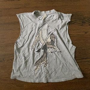 Emma & Stone distressed eagle muscle tank